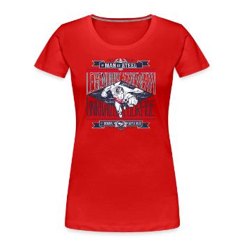 Superman Legendary Strength - T-shirt bio Premium Femme - rouge - Devant - Mia (176cm)