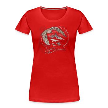 Gypaète barbu sur le Watzmann: la beauté de la nature - T-shirt bio Premium Femme - rouge - Devant - Mia (176cm)