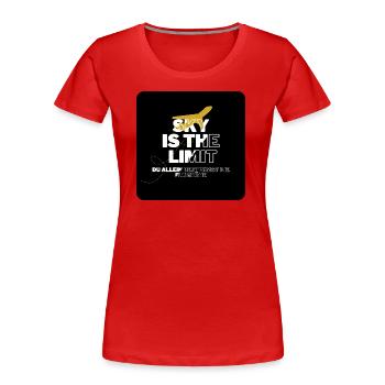 Sky is the Limit - Frauen Premium Bio T-Shirt - Rot - Vorne - Mia (176cm)