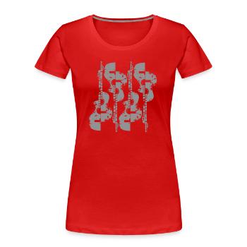 Guitar Artwork - Women's Premium Organic T-Shirt - red - Front - Mia (176cm)