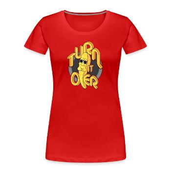 DREHEN SIE ES UM - Frauen Premium Bio T-Shirt - Rot - Vorne - Mia (176cm)
