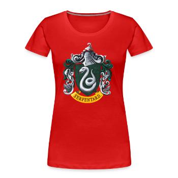 Harry Potter Emblème Serpentard Peinture - T-shirt bio Premium Femme - rouge - Devant - Mia (176cm)