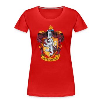 Harry Potter Emblème Gryffondor Peinture - T-shirt bio Premium Femme - rouge - Devant - Mia (176cm)
