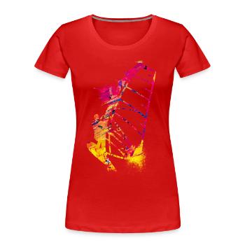 Kitesailing - Women's Premium Organic T-Shirt - red - Front - Mia (176cm)