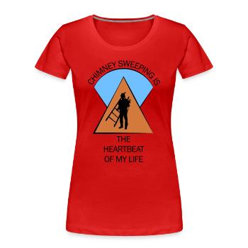 Schornsteinfeger Schlotfeger - Frauen Premium Bio T-Shirt - Rot - Vorne - Mia (176cm)