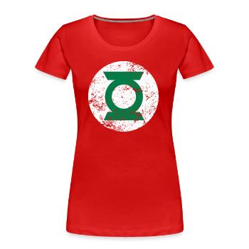 Green Lantern Logo Vintage - Women's Premium Organic T-Shirt - red - Front - Mia (176cm)