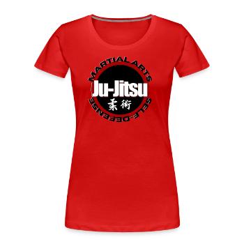 Ju Jitsu Ju Jutsu Kampfsport Kampfkunst - Frauen Premium Bio T-Shirt - Rot - Vorne - Mia (176cm)