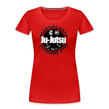 Ju Jutsu - Frauen Premium Bio T-Shirt - Rot - Vorne - Mia (176cm)