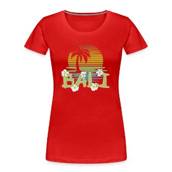 Bali - Indonésie - T-shirt bio Premium Femme - rouge - Devant - Mia (176cm)