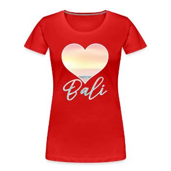 Bali - Indonésie - T-shirt bio Premium Femme - rouge - Devant - Mia (176cm)