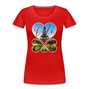 Bali - Indonésie - T-shirt bio Premium Femme - rouge - Devant - Mia (176cm)