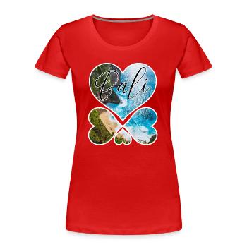 Bali - Indonésie - T-shirt bio Premium Femme - rouge - Devant - Mia (176cm)