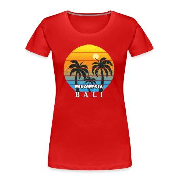 Bali - Indonésie - T-shirt bio Premium Femme - rouge - Devant - Mia (176cm)