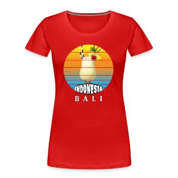 Bali - Indonésie - T-shirt bio Premium Femme - rouge - Devant - Mia (176cm)