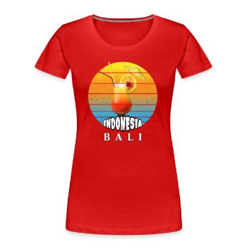 Bali - Indonésie - T-shirt bio Premium Femme - rouge - Devant - Mia (176cm)