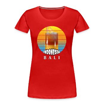 Bali - Indonésie - T-shirt bio Premium Femme - rouge - Devant - Mia (176cm)