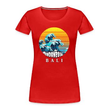 Bali - Indonésie - T-shirt bio Premium Femme - rouge - Devant - Mia (176cm)