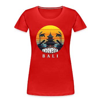 Bali - Indonésie - T-shirt bio Premium Femme - rouge - Devant - Mia (176cm)