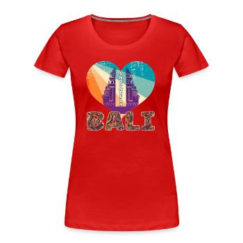 Bali - Indonésie - T-shirt bio Premium Femme - rouge - Devant - Mia (176cm)