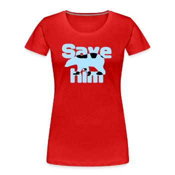 Rettet den Eisbären - Frauen Premium Bio T-Shirt - Rot - Vorne - Mia (176cm)