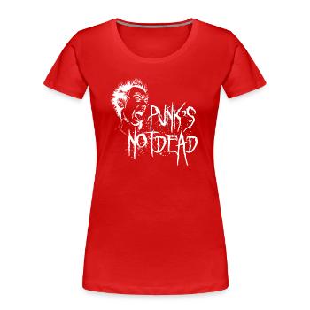 Punk's not dead - Women's Premium Organic T-Shirt - red - Front - Mia (176cm)