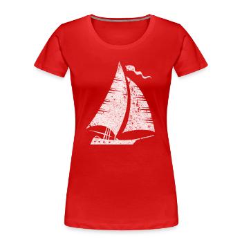 Segelboot Segeln Segler - Frauen Premium Bio T-Shirt - Rot - Vorne - Mia (176cm)