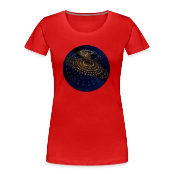 Ein Kreis - Frauen Premium Bio T-Shirt - Rot - Vorne - Mia (176cm)