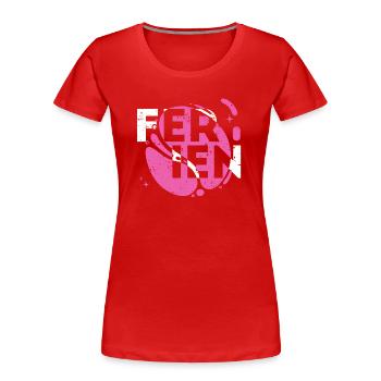 Ferien Schulfrei - Frauen Premium Bio T-Shirt - Rot - Vorne - Mia (176cm)