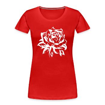 rose - T-shirt bio Premium Femme - rouge - Devant - Mia (176cm)
