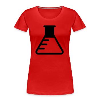 Icône de tube à essai - T-shirt bio Premium Femme - rouge - Devant - Mia (176cm)