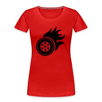 Tires fire - Women's Premium Organic T-Shirt - red - Front - Mia (176cm)