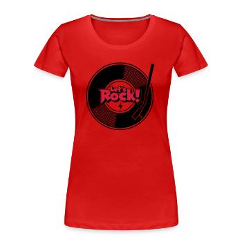 let's rock wax - Women's Premium Organic T-Shirt - red - Front - Mia (176cm)