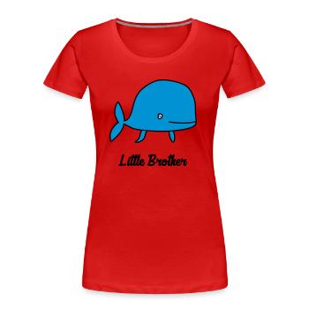 Frère Frangin Frere Naissance Bébé Frérot - T-shirt bio Premium Femme - rouge - Devant - Mia (176cm)