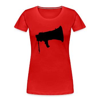Icon Megafon Propaganda Symbol - Frauen Premium Bio T-Shirt - Rot - Vorne - Mia (176cm)
