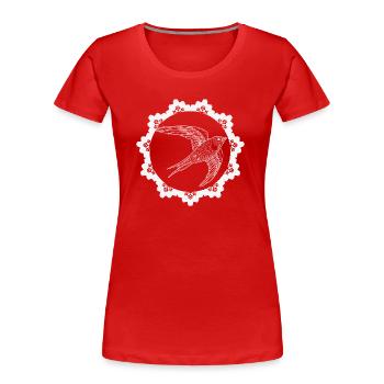 Bird - Nature Conservation Animal Lover - Women's Premium Organic T-Shirt - red - Front - Mia (176cm)