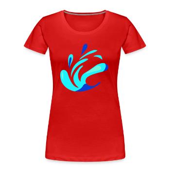 Liquid water (colors customizable) - Women's Premium Organic T-Shirt - red - Front - Mia (176cm)