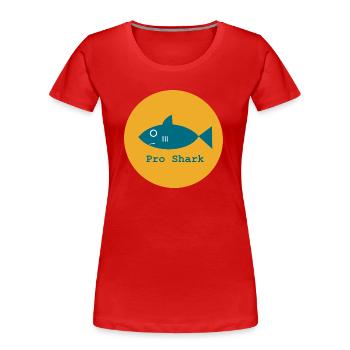 Pro Shark, Pro Shark, Pro Mer, Pro Océan - T-shirt bio Premium Femme - rouge - Devant - Mia (176cm)