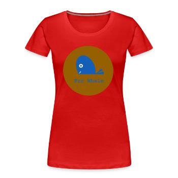 Pro Whale, Pro Whale, Pro Mer, Pro Océan - T-shirt bio Premium Femme - rouge - Devant - Mia (176cm)