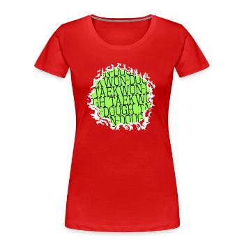 dinosaur present idea fun christmas present dino - Frauen Premium Bio T-Shirt - Rot - Vorne - Mia (176cm)