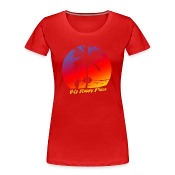 SUP board paddleboarding paddle supboard Stand Up - T-shirt bio Premium Femme - rouge - Devant - Mia (176cm)