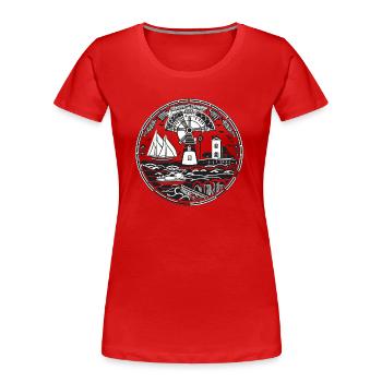 Breton folklore - Women's Premium Organic T-Shirt - red - Front - Mia (176cm)