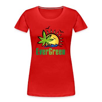 Marihuana Ever Green - Frauen Premium Bio T-Shirt - Rot - Vorne - Mia (176cm)