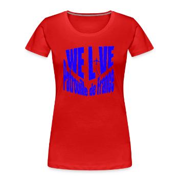 Patrouille de France - T-shirt bio Premium Femme - rouge - Devant - Mia (176cm)