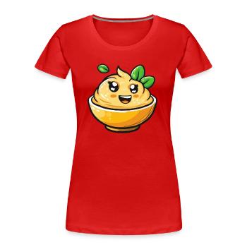 Lustige Senf Bowl Comic - Frauen Premium Bio T-Shirt - Rot - Vorne - Mia (176cm)