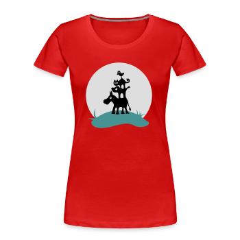 Bremer Stadtmusikanten - Frauen Premium Bio T-Shirt - Rot - Vorne - Mia (176cm)