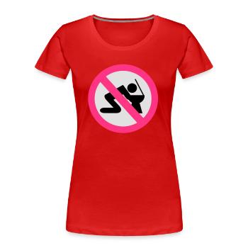 Alkohol - Frauen Premium Bio T-Shirt - Rot - Vorne - Mia (176cm)