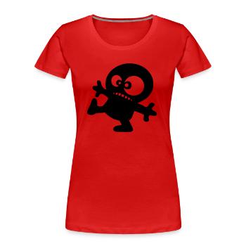 petit homme rigolo anime dessin cartoon - T-shirt bio Premium Femme - rouge - Devant - Mia (176cm)
