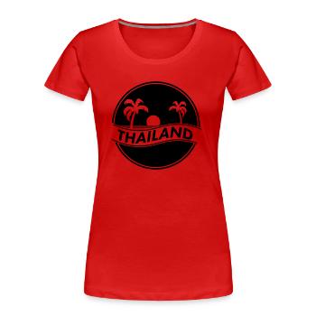 Thailand - Frauen Premium Bio T-Shirt - Rot - Vorne - Mia (176cm)