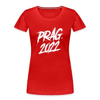 Prag 2022 - Frauen Premium Bio T-Shirt - Rot - Vorne - Mia (176cm)