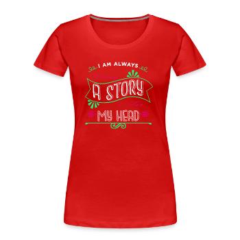 funny sayings fun blog humor book lover cups - Frauen Premium Bio T-Shirt - Rot - Vorne - Mia (176cm)